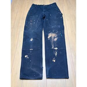 Vintage Carhartt B01 Double Knee Work Pants Actual Sz 32x32 Distress Stain